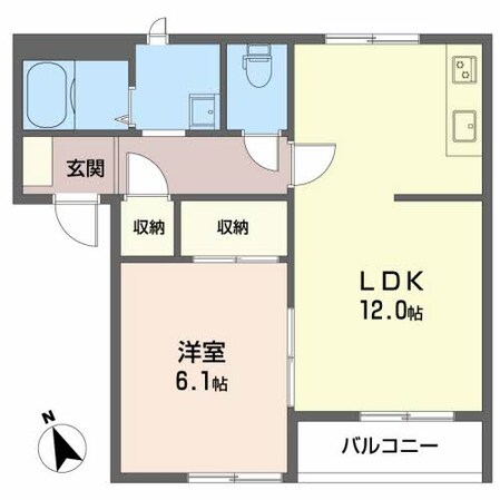 船津駅 徒歩5分 1階の物件間取画像